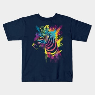 Zebra Splatters Kids T-Shirt